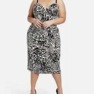 Sergio Hudson x Target NWT Animal Print Bustier Dress Size 2x